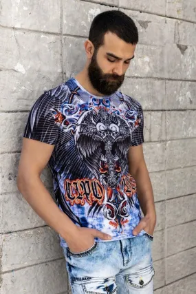 CT710 Herren T-Shirt mit gemustertes Laserdruck