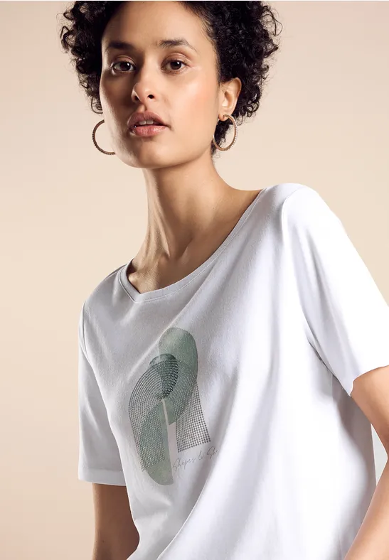 Street One T-Shirt mit Artwork Print 